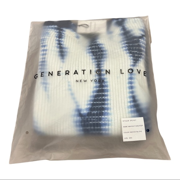 Generation Love Margot Indigo Tie Dye Knit Sweater (XXS) - Picture 13 of 14